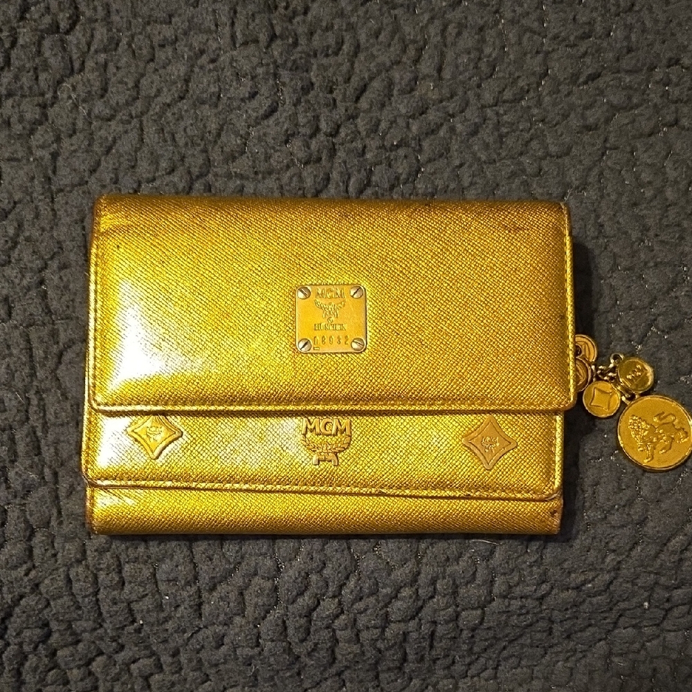 MCM Metallic Gold Women's Wallet